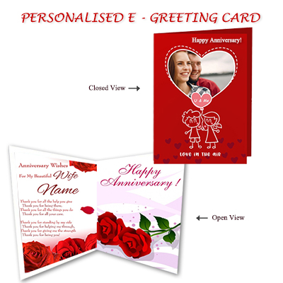 "Personalised E - Greeting Card (Wedding Anniversary) - Click here to View more details about this Product